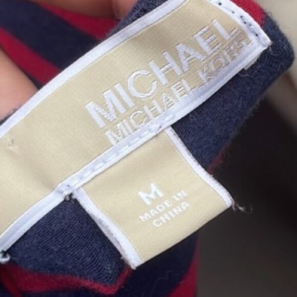 MICHAEL Michael Kors 3/4 sleeve ruched striped shirt - medium - Picture 5 of 8